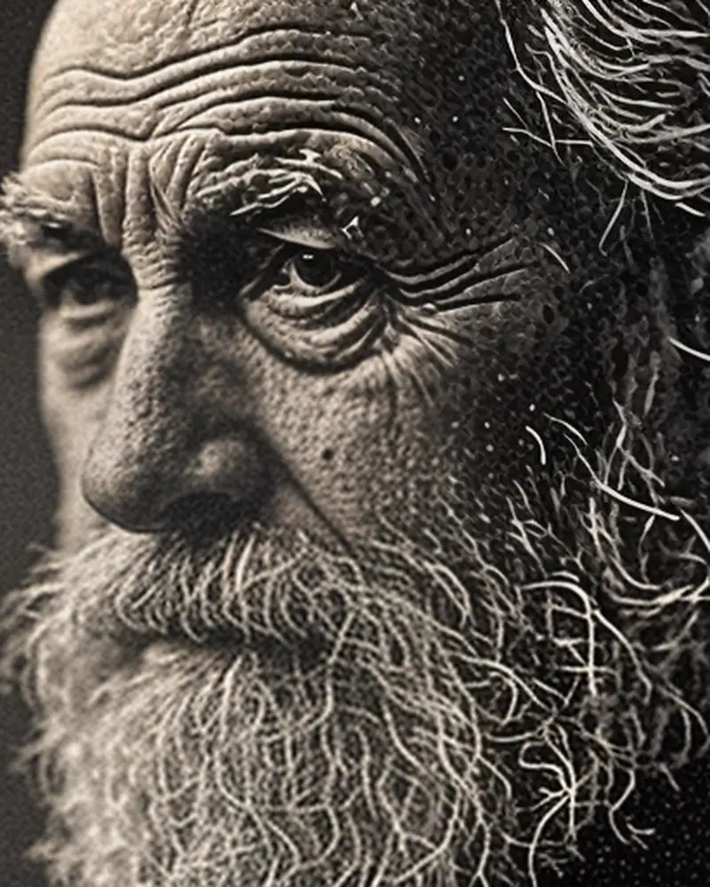 Portret wydrukowany na papierze półmatowym